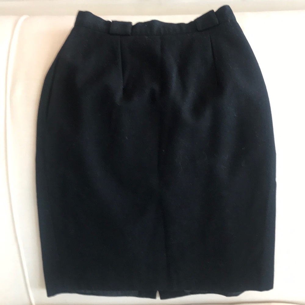 Katherine Hamnett black wool pencil skirt